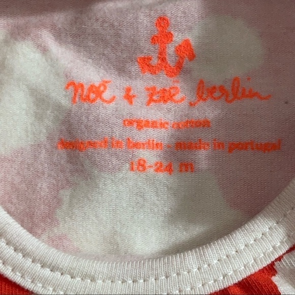 NWT NOE AND ZOE BERLIN Coral Splash Raglan Bodysuit Sz 18-24 mos - Picture 5 of 8